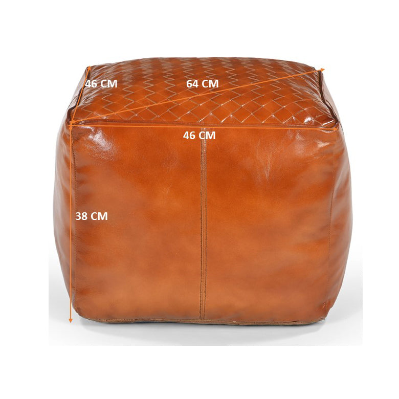 Cube Criss-Cross Ottoman - decorstore