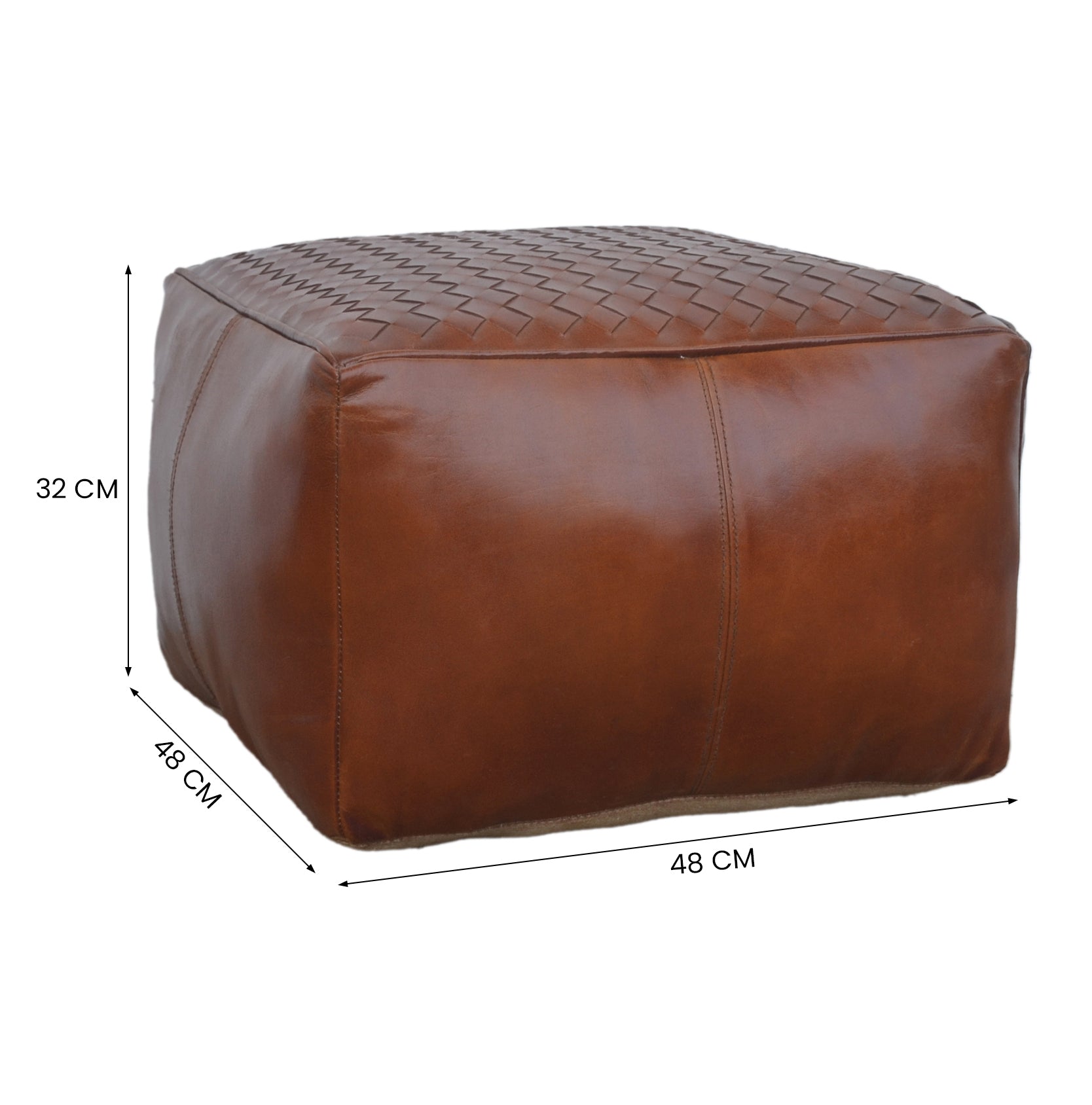 Cube Criss-Cross Ottoman - decorstore