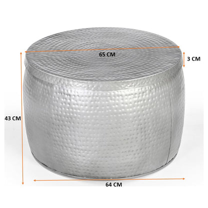The Hand Punched Metal Circle Coffee Table - decorstore