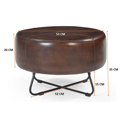 Chestnut Leather Coffee table/Ottoman - decorstore