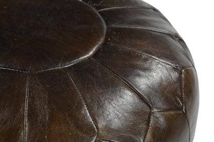 Moroccan Leather Ottoman - decorstore