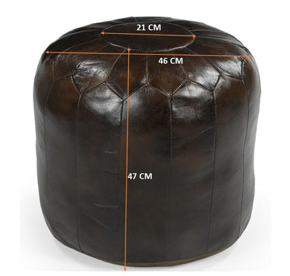 Moroccan Leather Ottoman - decorstore