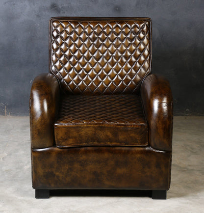 Aldren Handmade Leather Arm Chair - decorstore