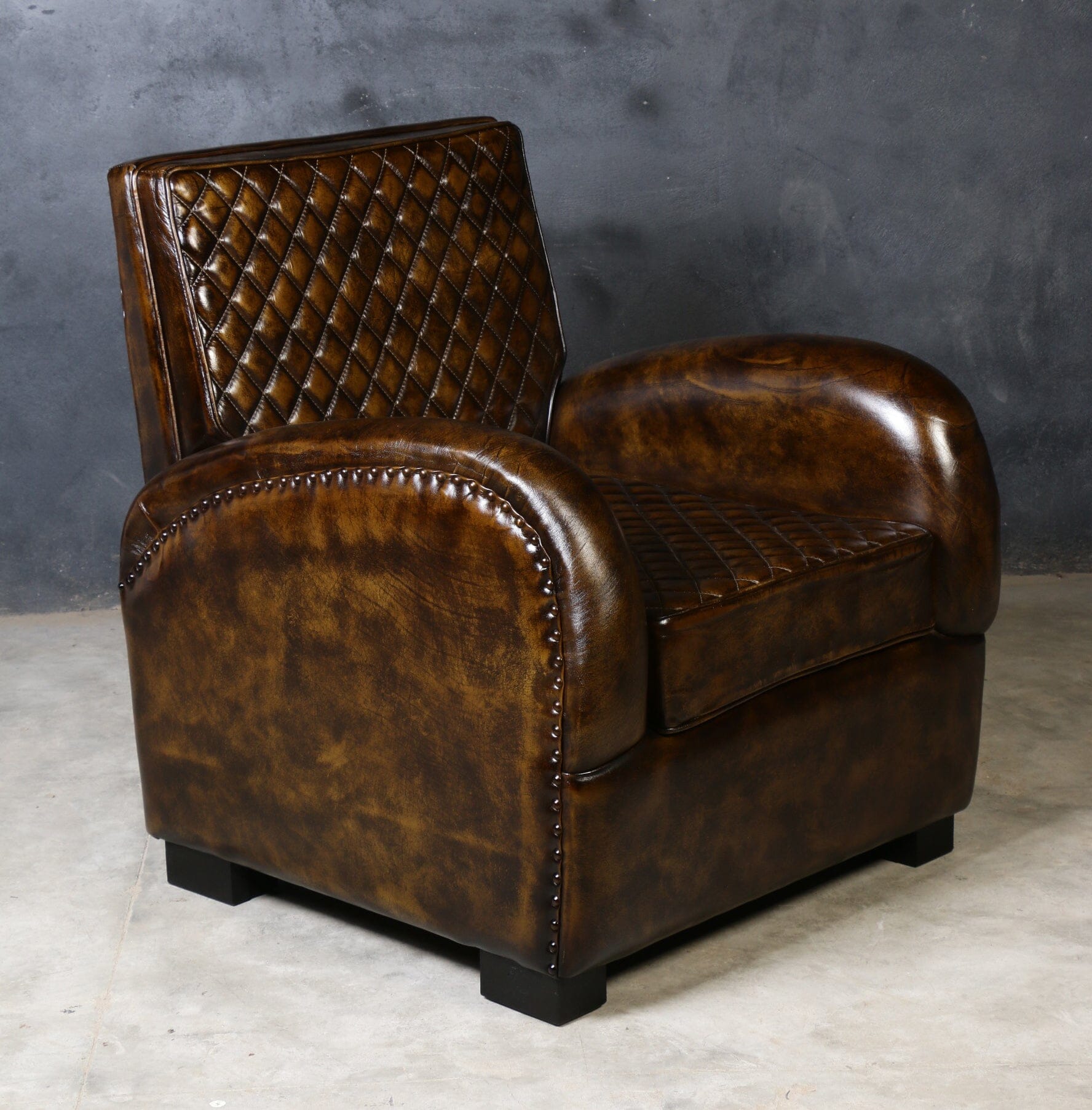 Aldren Handmade Leather Arm Chair - decorstore