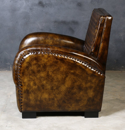 Aldren Handmade Leather Arm Chair - decorstore