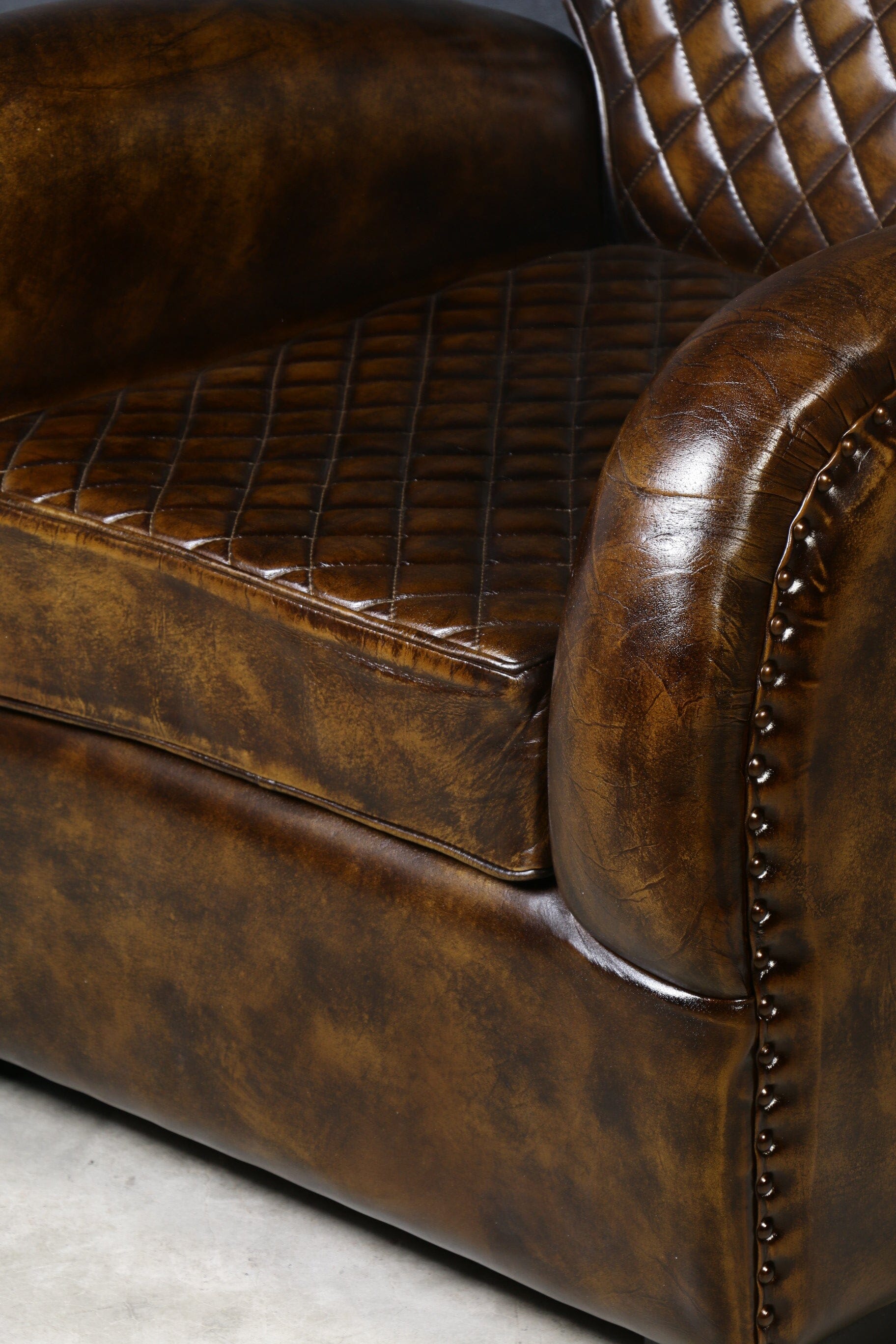 Aldren Handmade Leather Arm Chair - decorstore