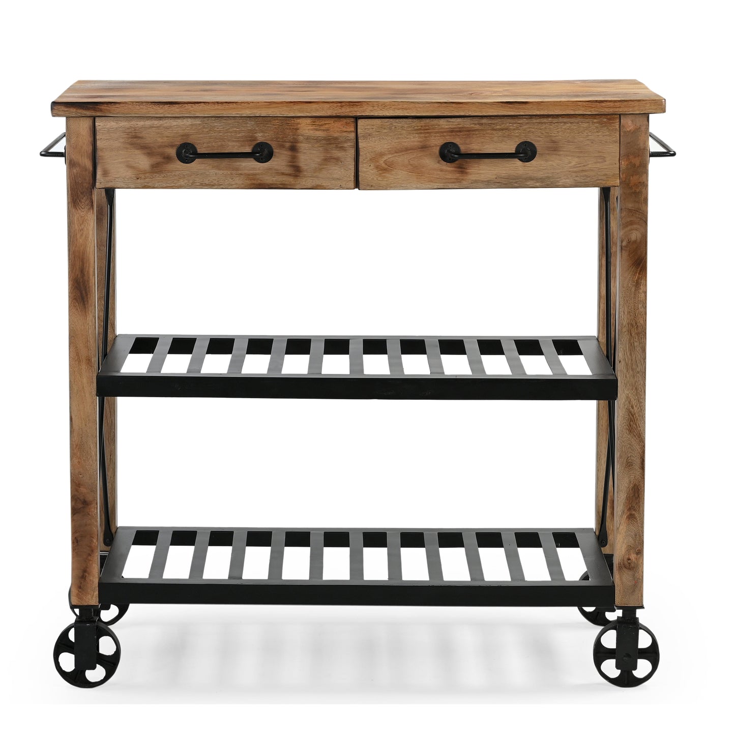 Hardwood Trolley Handmade Reliced - decorstore