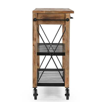 Hardwood Trolley Handmade Reliced - decorstore