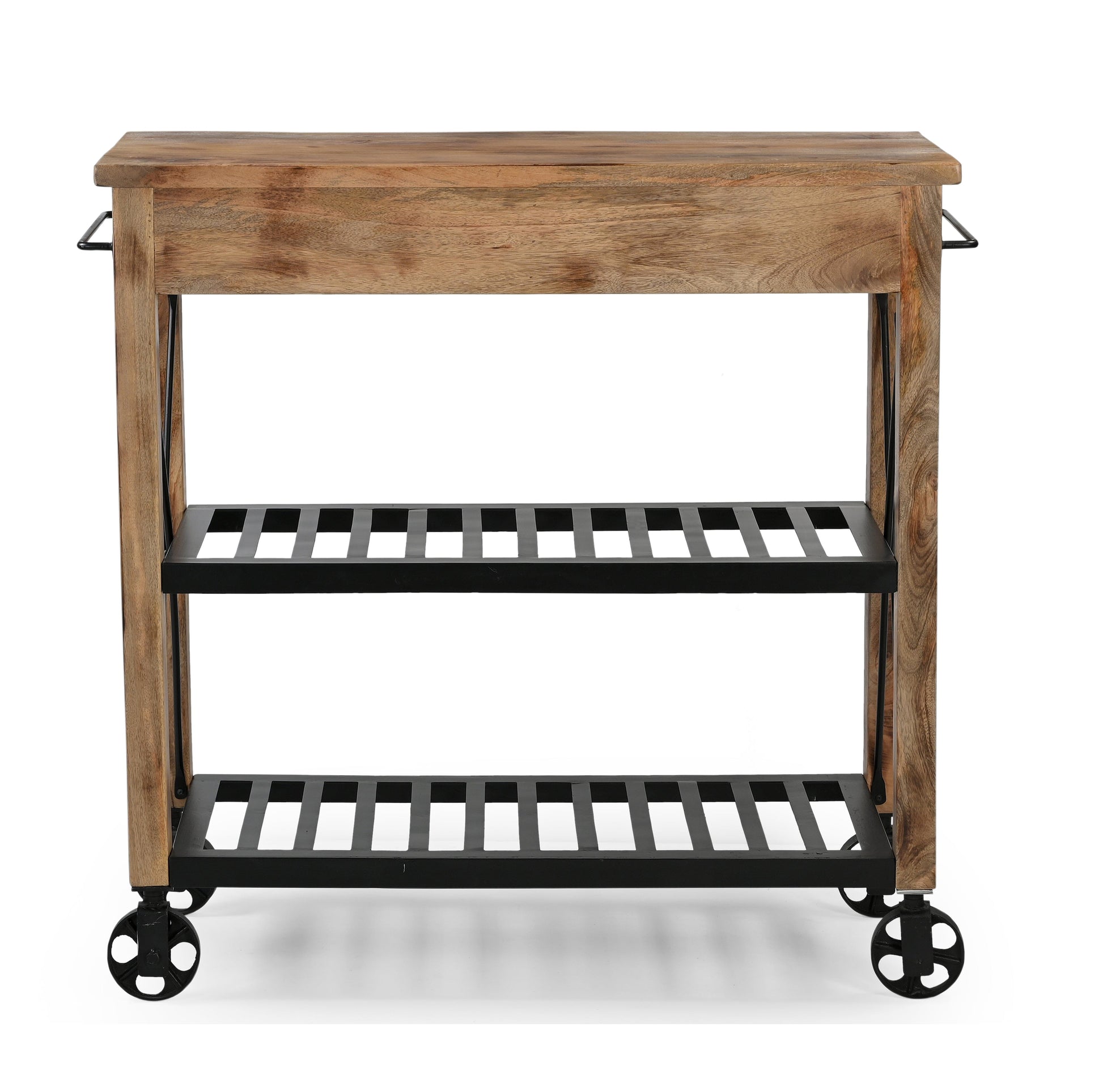 Hardwood Trolley Handmade Reliced - decorstore