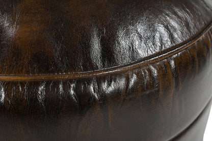 Brawn Leather Ottoman - decorstore