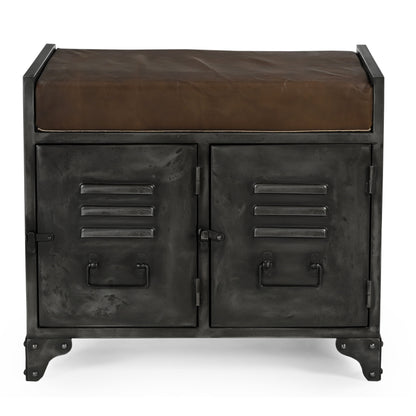 Leather Handmade Locker Bench - decorstore