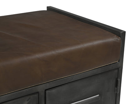 Leather Handmade Locker Bench - decorstore