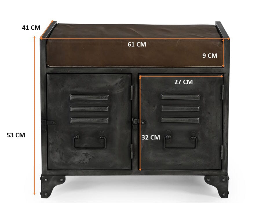 Leather Handmade Locker Bench - decorstore