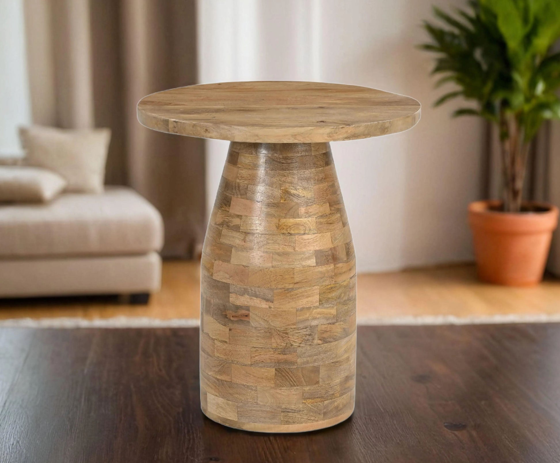 Handcrafted Mangowood Side Table - decorstore