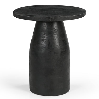 Handcrafted Mangowood Side Table Noir - decorstore