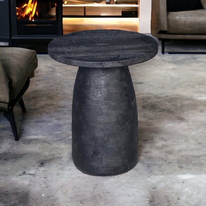 Handcrafted Mangowood Side Table Noir - decorstore