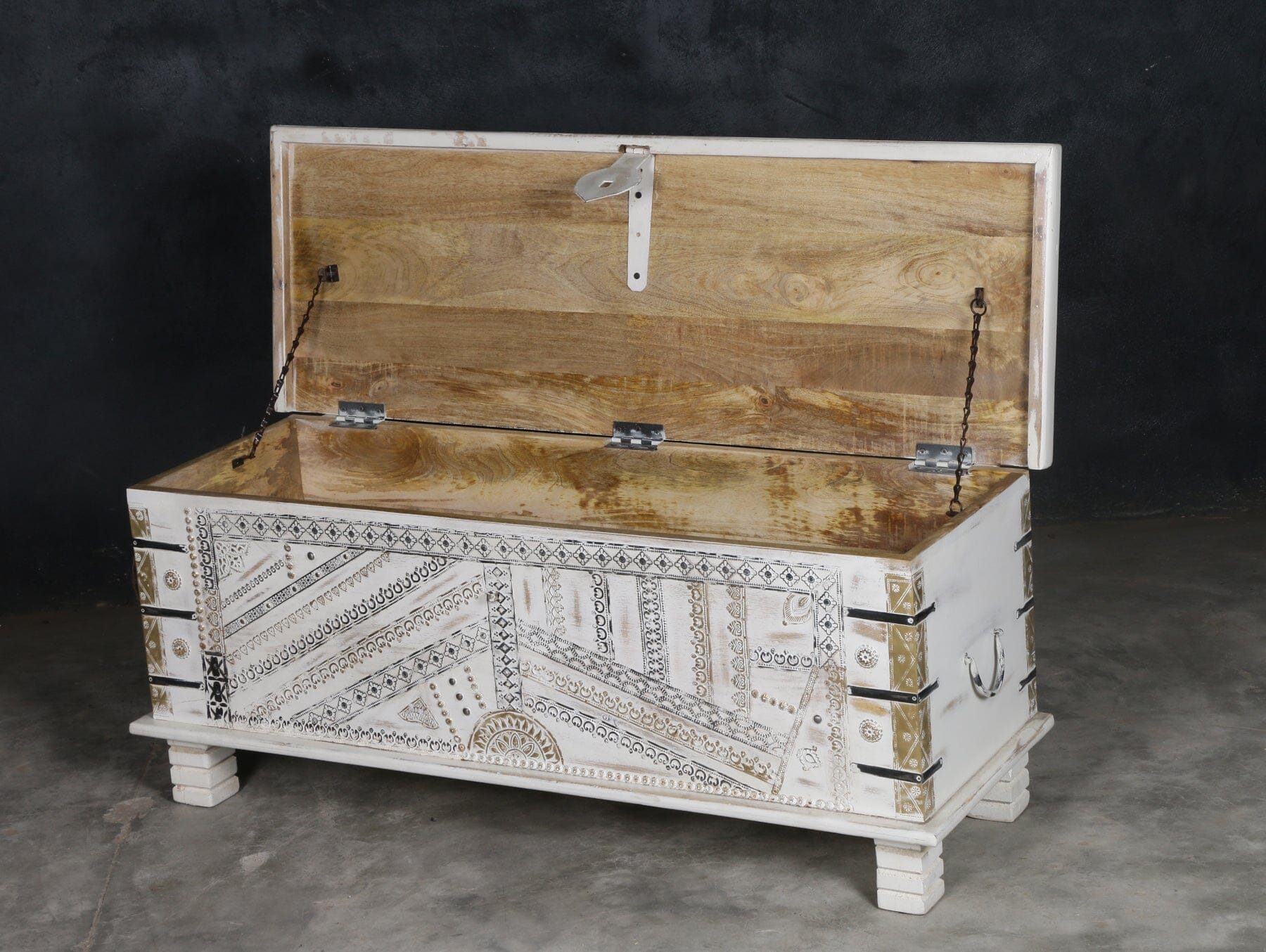 Eccentric Handmade Coffee Table With Storage - decorstore