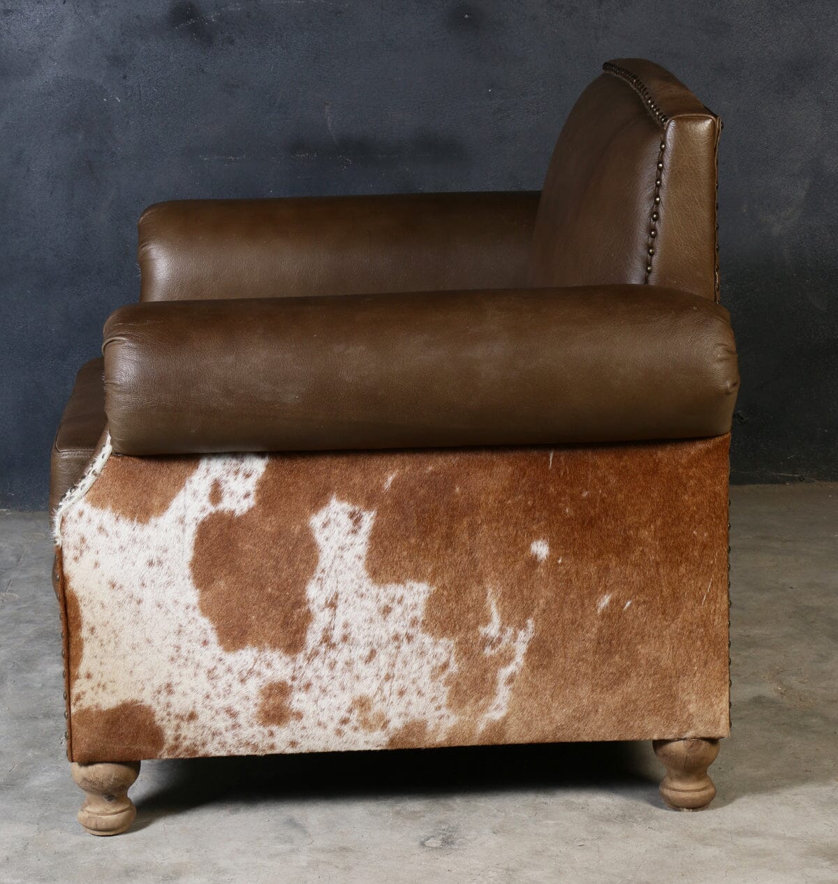 Homestead Handmade Cowhide and Leather Armchair - decorstore