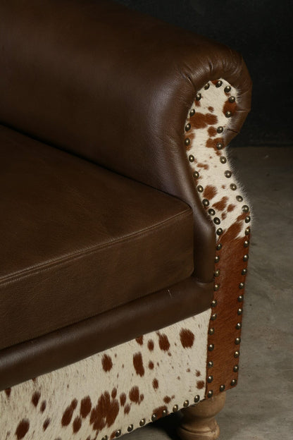 Homestead Handmade Cowhide and Leather Armchair - decorstore