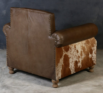 Homestead Handmade Cowhide and Leather Armchair - decorstore