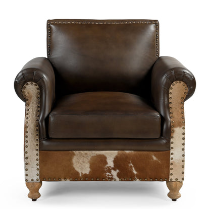 Homestead Handmade Cowhide and Leather Armchair - decorstore