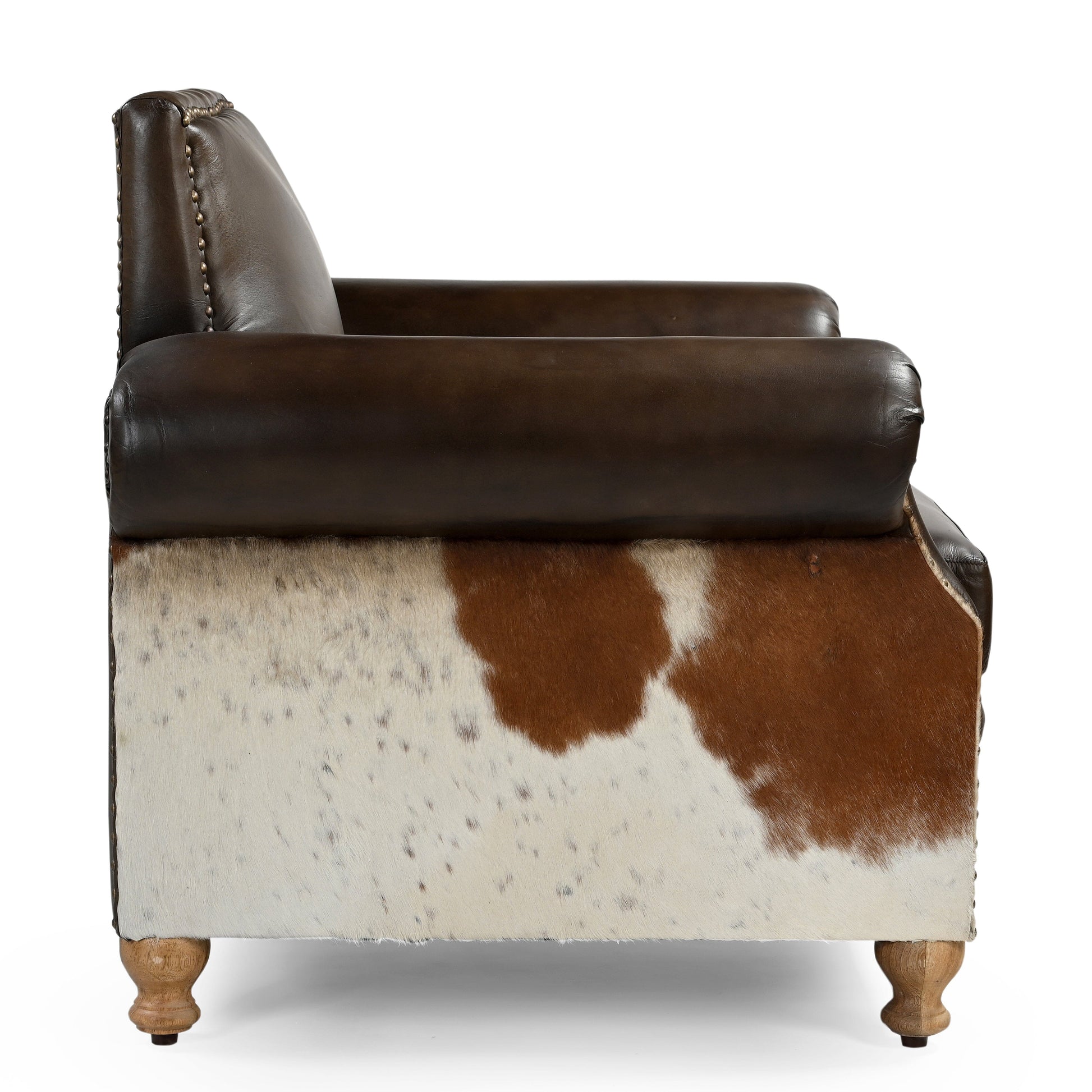 Homestead Handmade Cowhide and Leather Armchair - decorstore