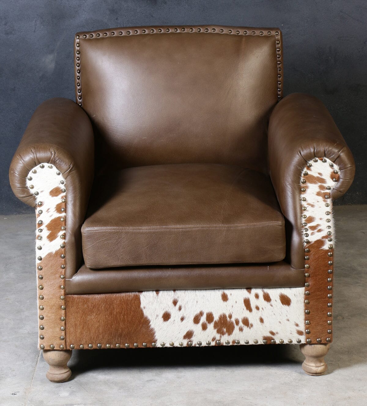 Homestead Handmade Cowhide and Leather Armchair - decorstore