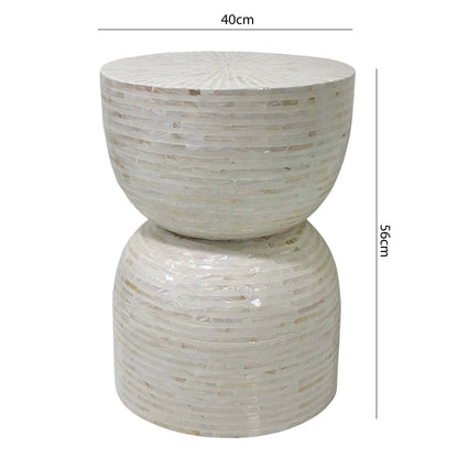 Rhaia Mother of Pearl Hand Inlay Side Table