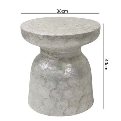 Skylight Mother of Pearl Hand Inlay Side Table