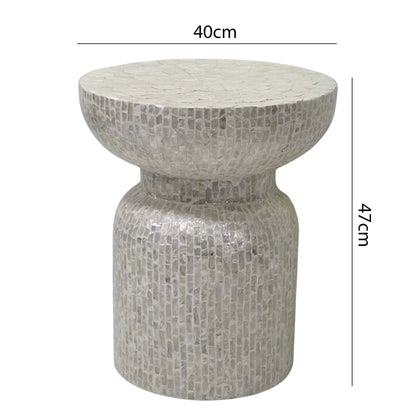 Moonlight Mother of Pearl Hand Inlay Side Table