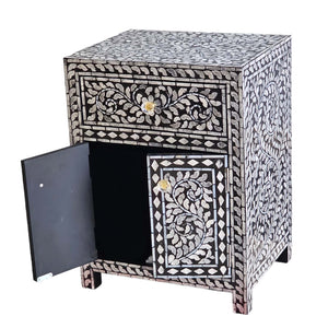 Mother of Pearl Floral Inlay Chest - decorstore