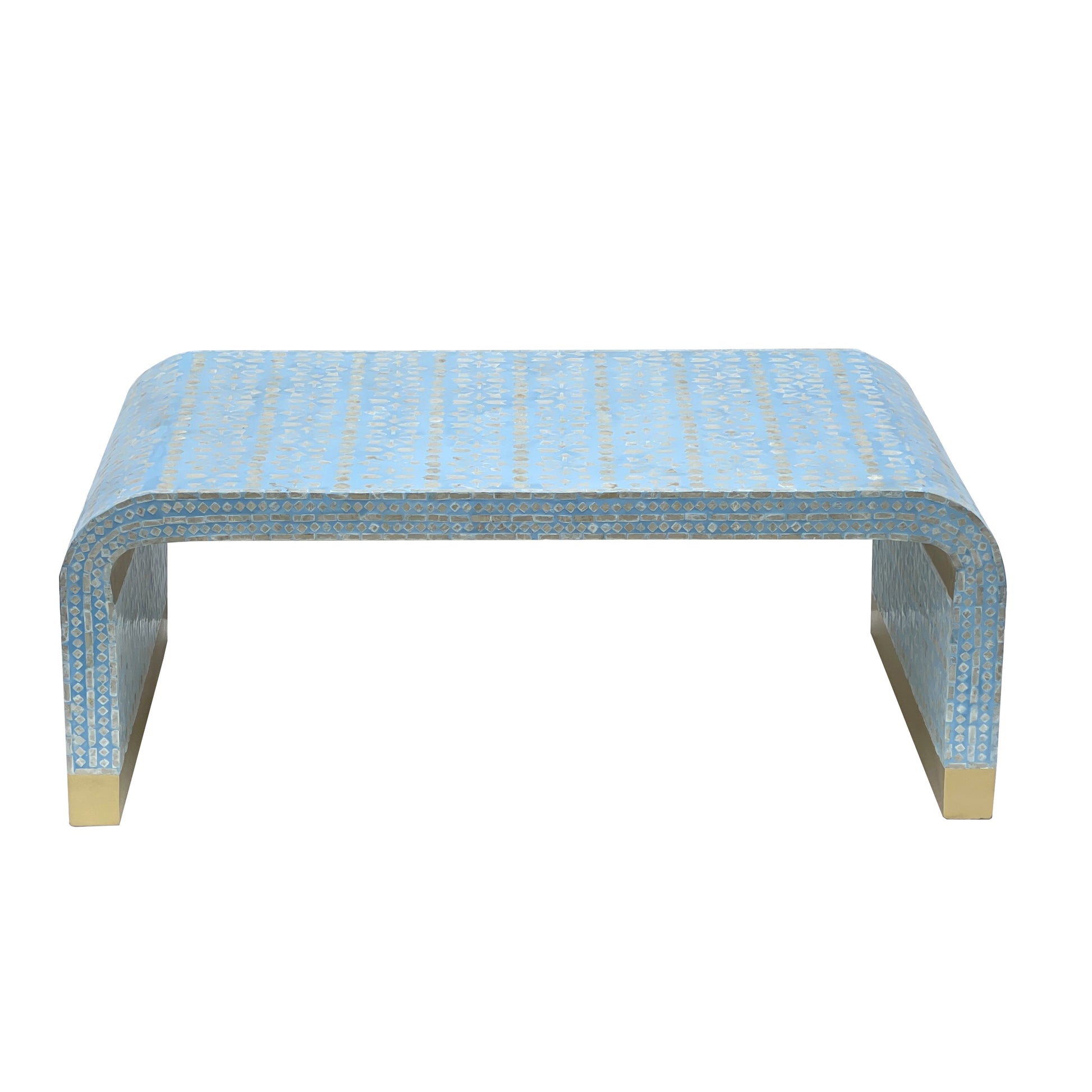 Mother of pearl Aegean Horizon Low Profile Coffee Table - decorstore