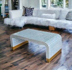 Mother of pearl Aegean Horizon Low Profile Coffee Table - decorstore