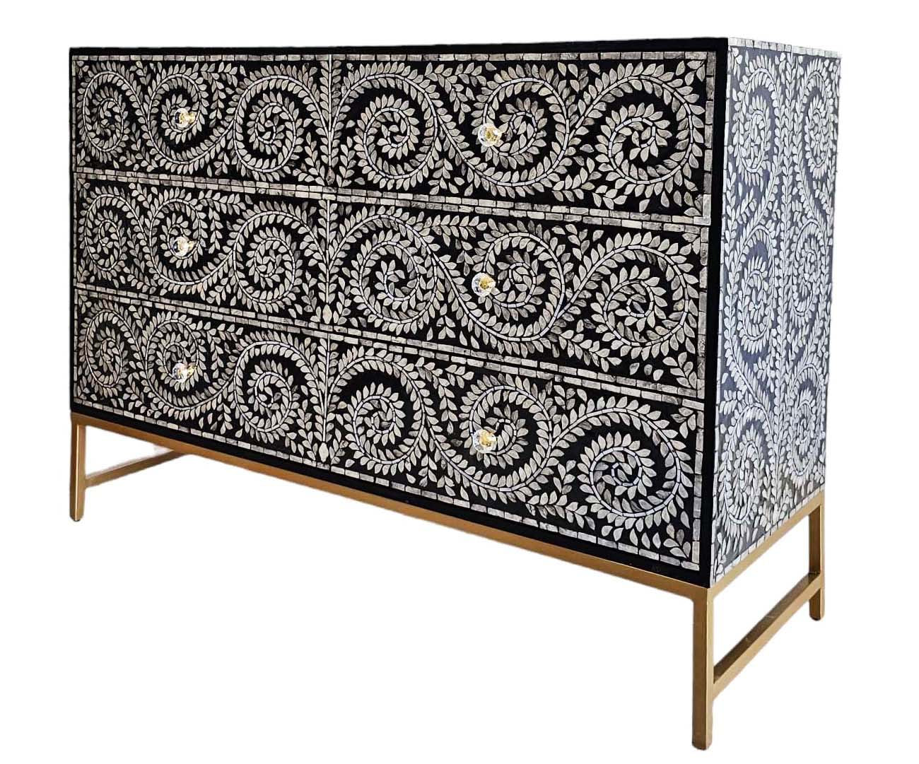 Mother of pearl Mystical Vine chest of drawers - decorstore