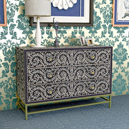 Mother of pearl Mystical Vine chest of drawers