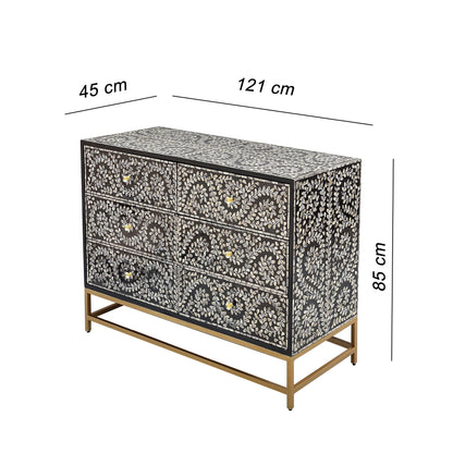 Mother of pearl Mystical Vine chest of drawers