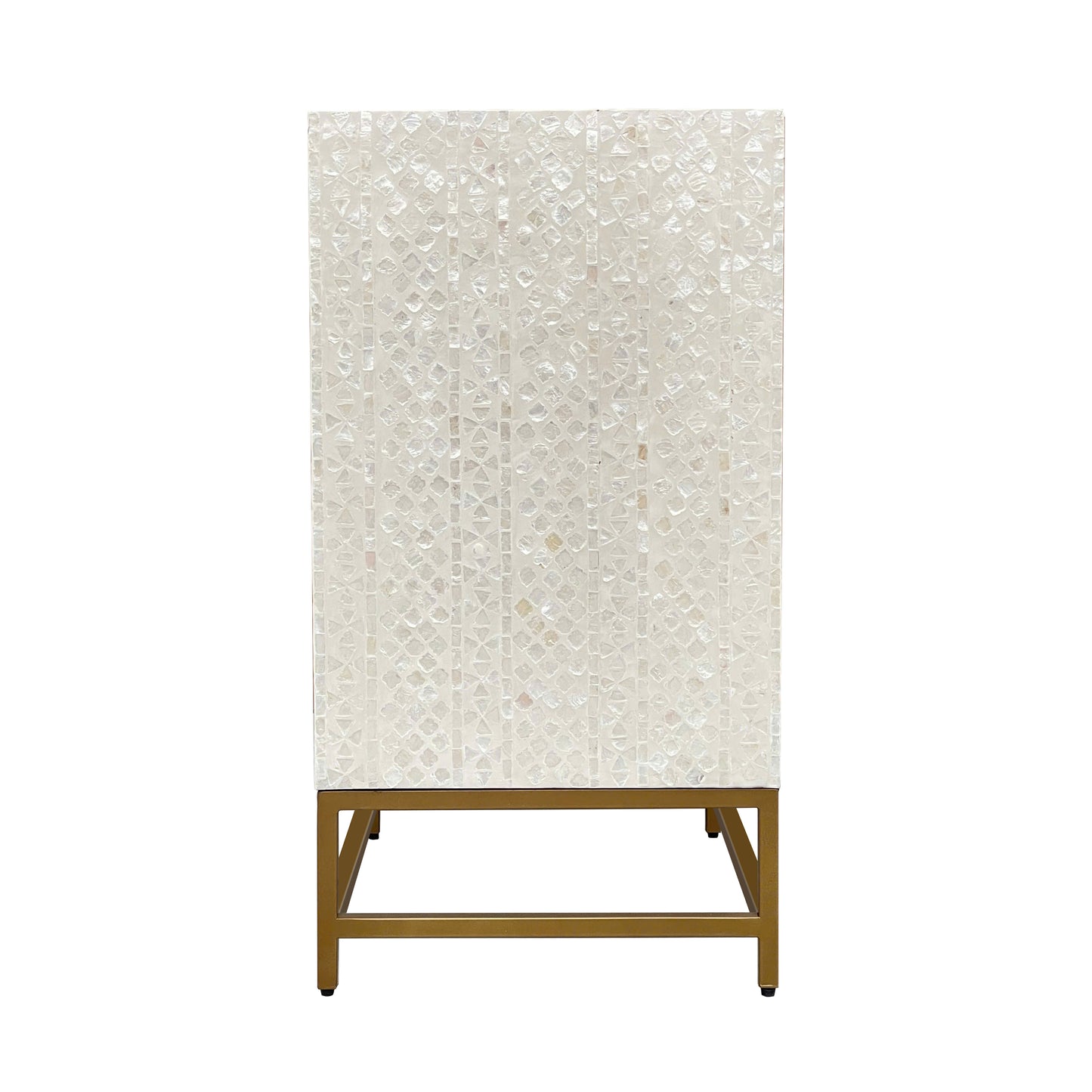 Mother of Pearl Console Cabinet – Light Wash Finish - decorstore
