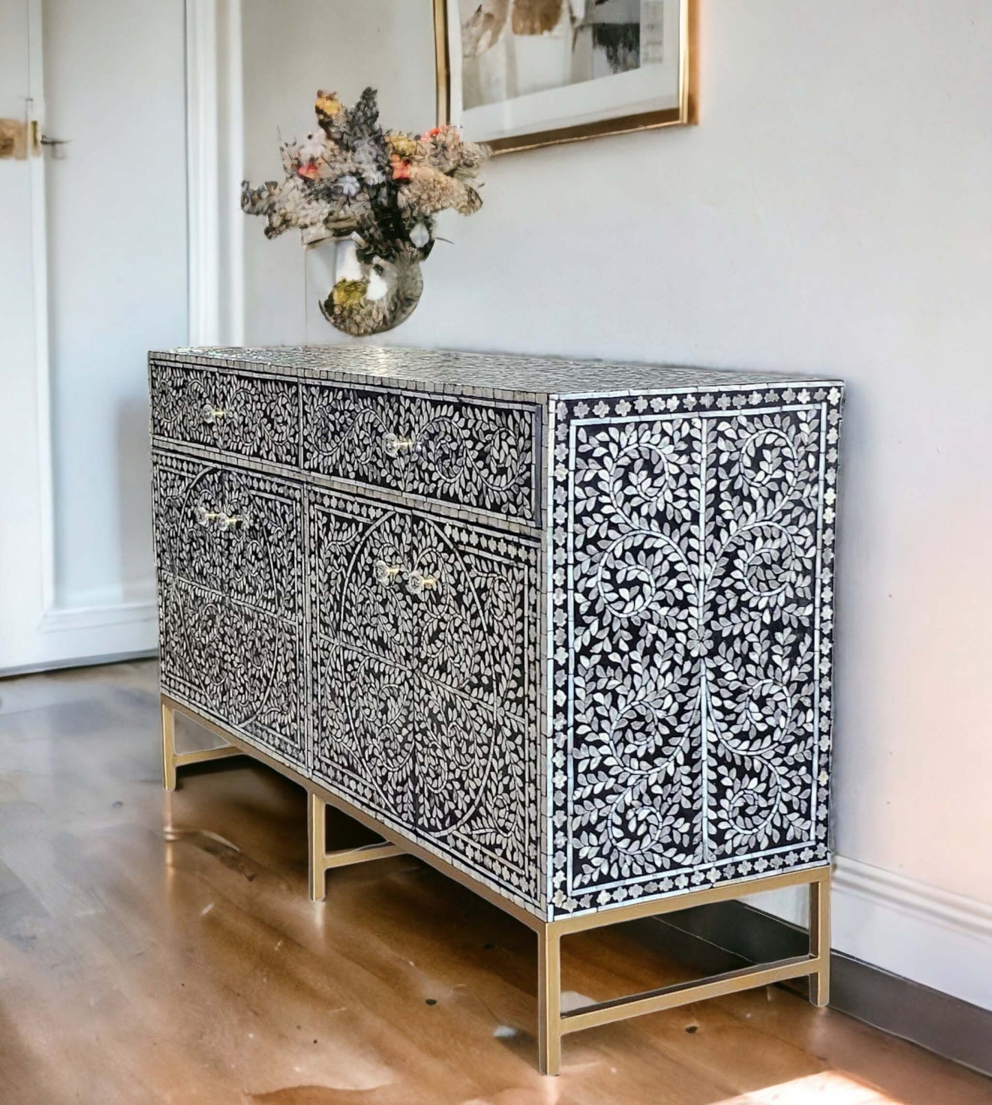 Mother of pearl Majestic Vine sideboard - decorstore