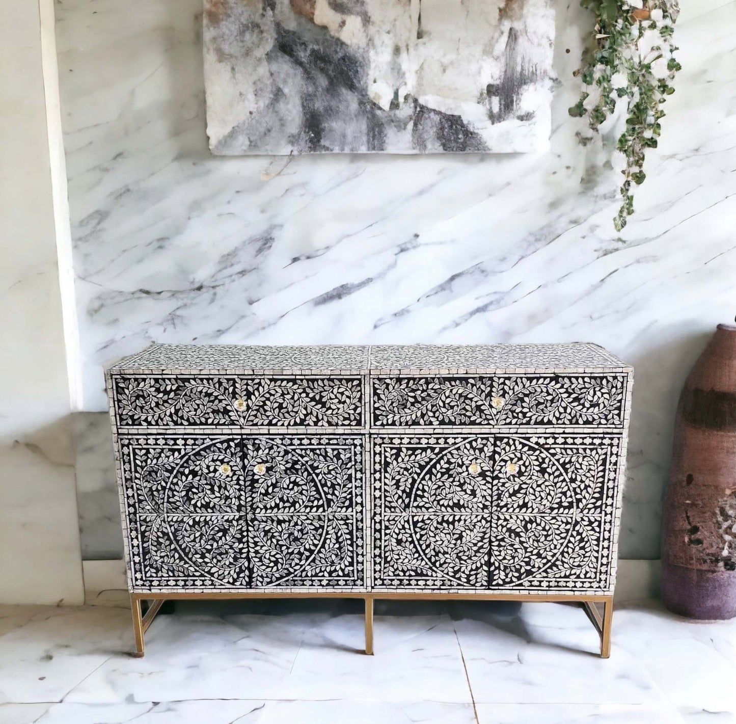 Mother of pearl Majestic Vine sideboard - decorstore