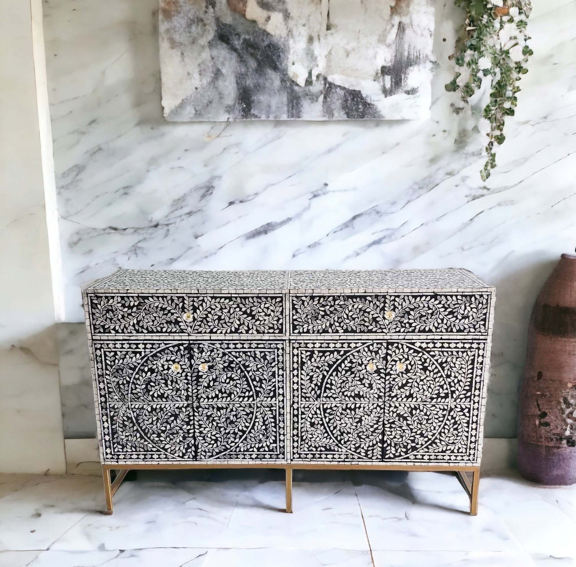 Mother of pearl Majestic Vine sideboard - decorstore