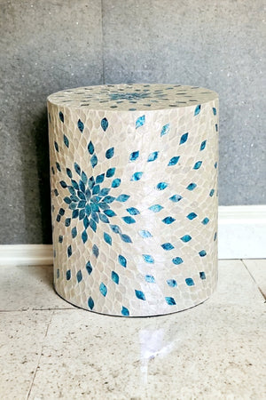Mother of pearl Ocean Breeze Stool/Side Table - decorstore
