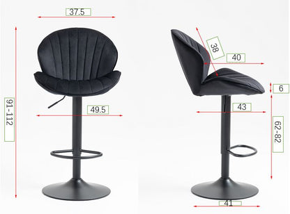 Midnight Velvet as Lift Barstool - decorstore