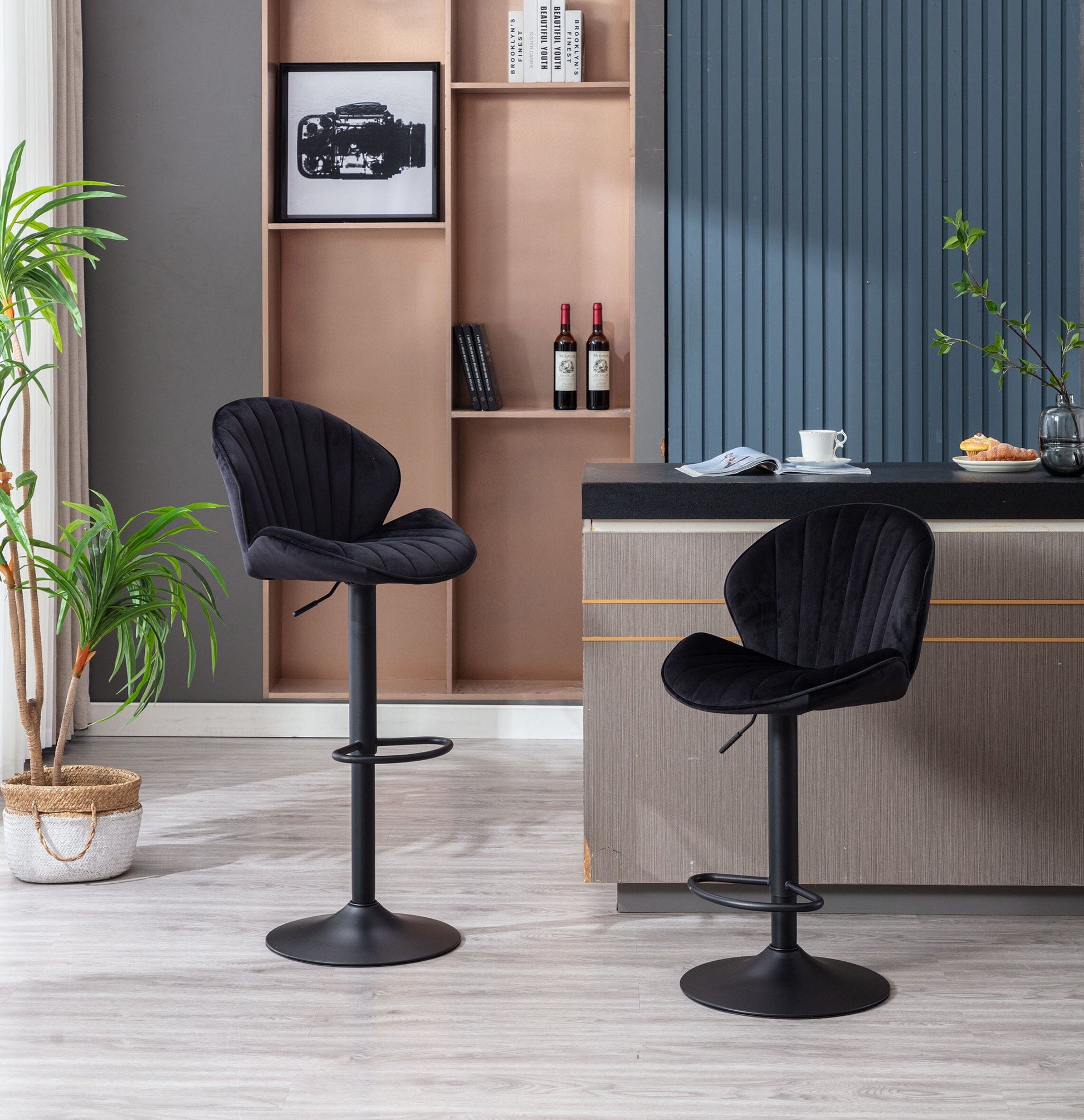 Midnight Velvet as Lift Barstool - decorstore