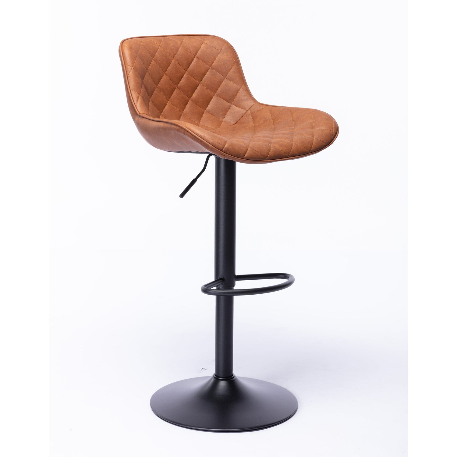 Alto Faux Leather Gas Lift Bar Stool - decorstore