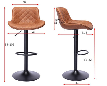 Alto Faux Leather Gas Lift Bar Stool - decorstore
