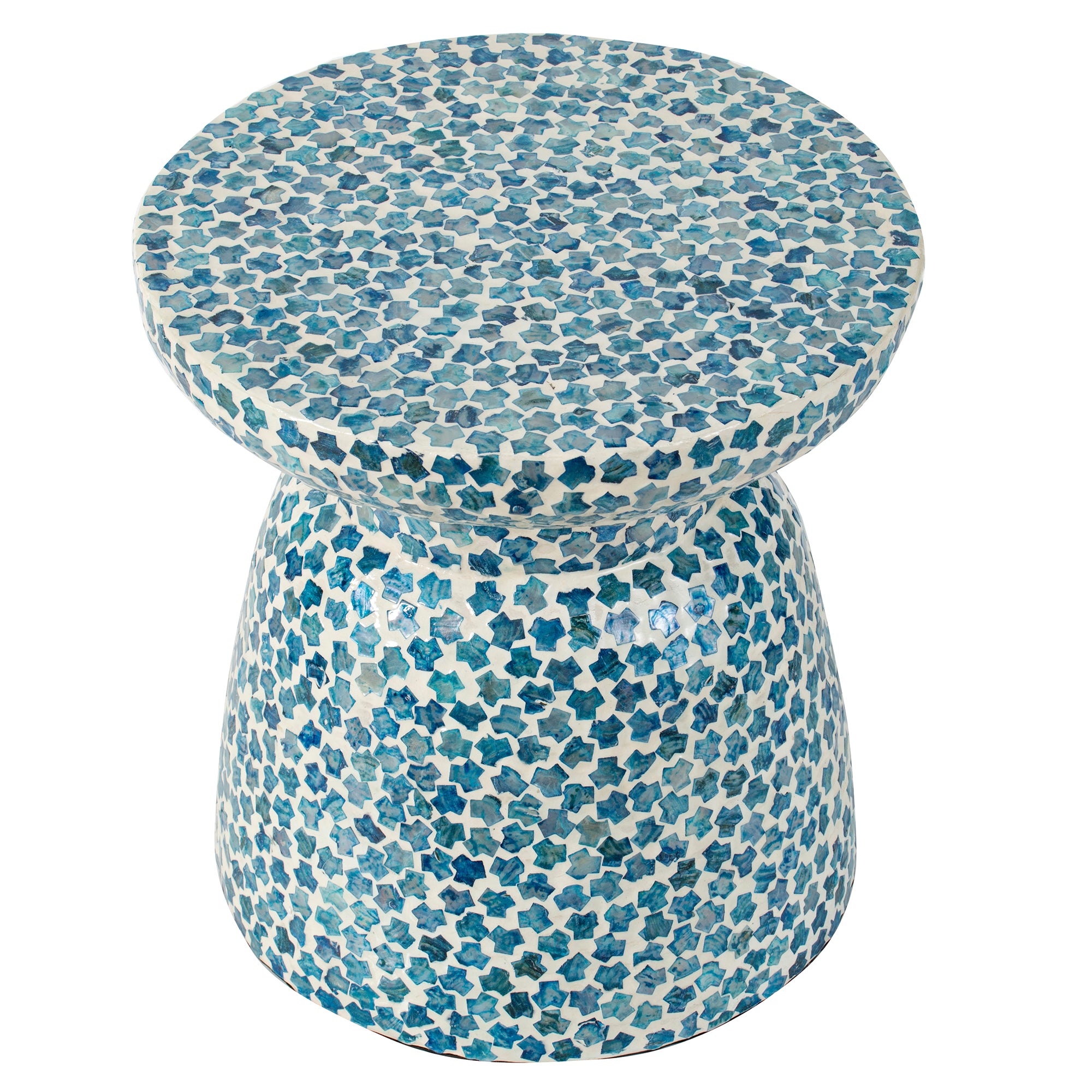 Shell inlay side table/Stool - decorstore