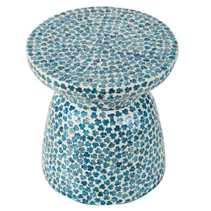 Shell inlay side table/Stool - decorstore