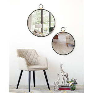 Sleek round wall mirror - decorstore