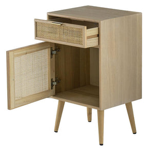 Woven Ash Wood Mini Cabinet - decorstore