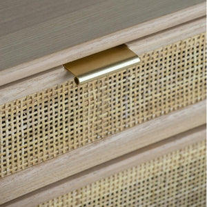 Woven Ash Wood Mini Cabinet - decorstore